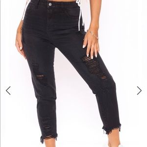 Fashionova Distressed Cropped Boyfriend jeans
